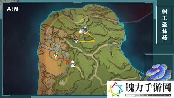 原神树王圣体菇采集路线