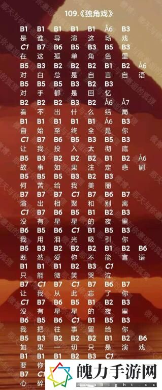 光遇独角戏简谱是什么