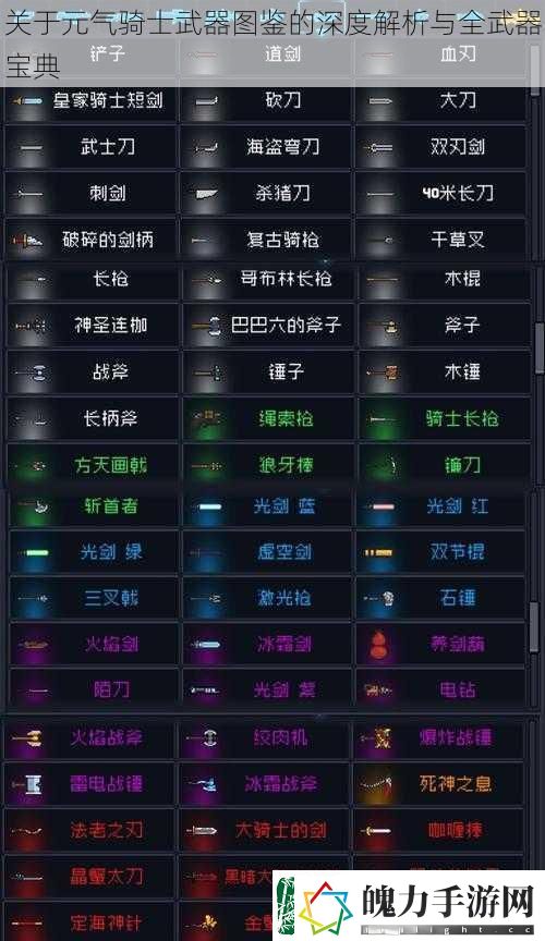 关于元气骑士武器图鉴的深度解析与全武器宝典