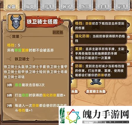 凯瑞尔轮回铁卫骑士套装图鉴