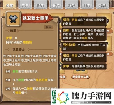 凯瑞尔轮回铁卫骑士套装图鉴