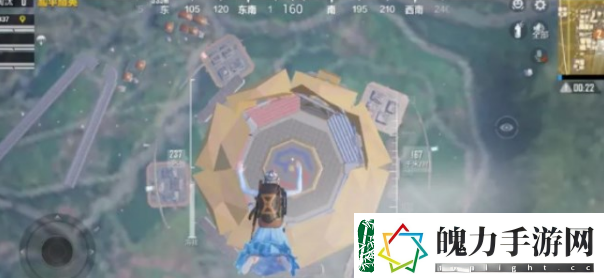和平精英天空赛场八角笼在哪