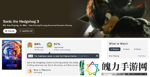 游戏改编最为成功的电影刺猬索尼克3