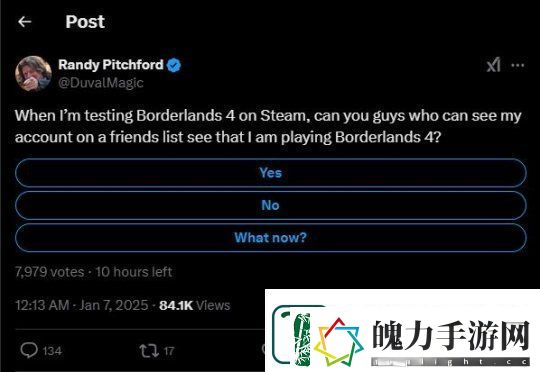 Gearbox首席执行官明示其将在Steam平台测试无主之地4