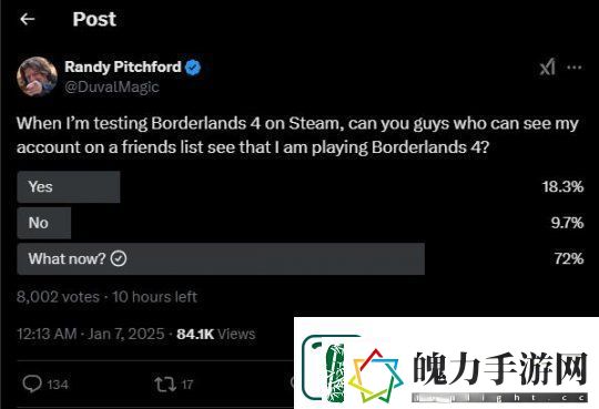 Gearbox首席执行官明示其将在Steam平台测试无主之地4