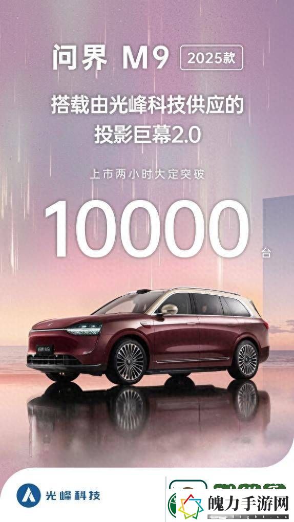 问界M9搭载光峰科技投影巨幕2.0